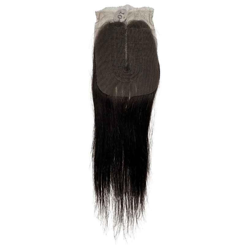 20"-22"-24" 3 Straight Bundles 9A + 4"x 4" U-Shaped Lace Front Closure
